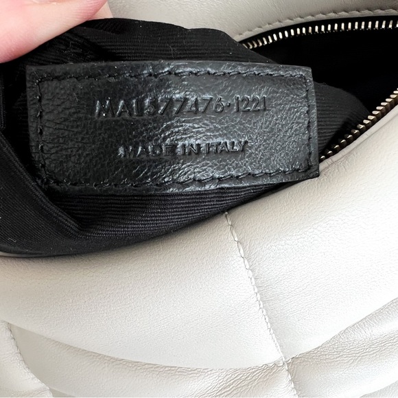 Authentic YSL Saint Laurent Small Leather Puffer Shoulder Bag in Crema Soft - Picture 15 of 16